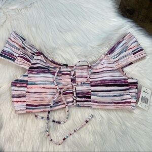 NWT Raisins Off Shoulder Bikini Top Large
